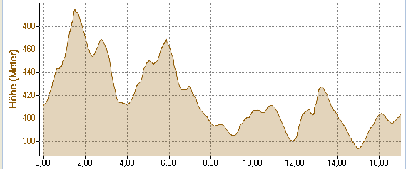 Hhenprofil Cham 17,1km